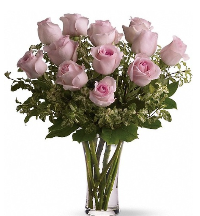 A Dozen Pink Roses