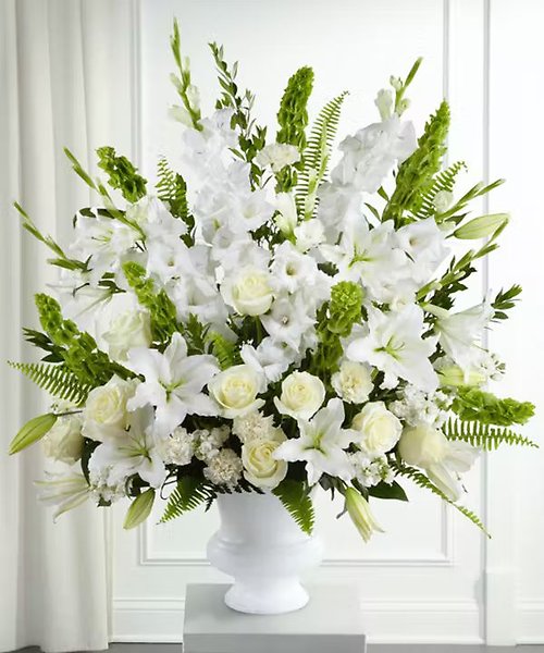 Traditional All White Basket