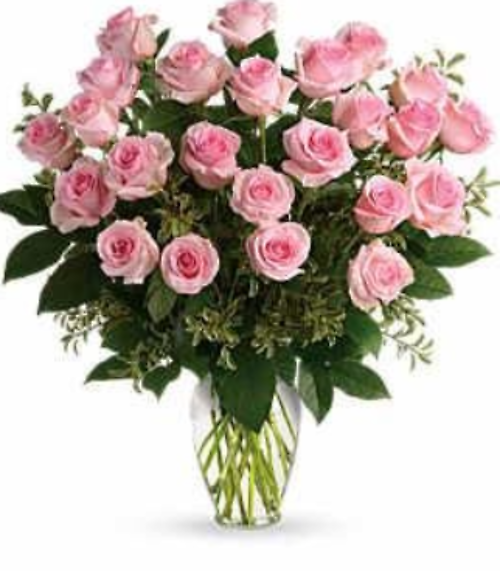Two Dozen Pink Roses