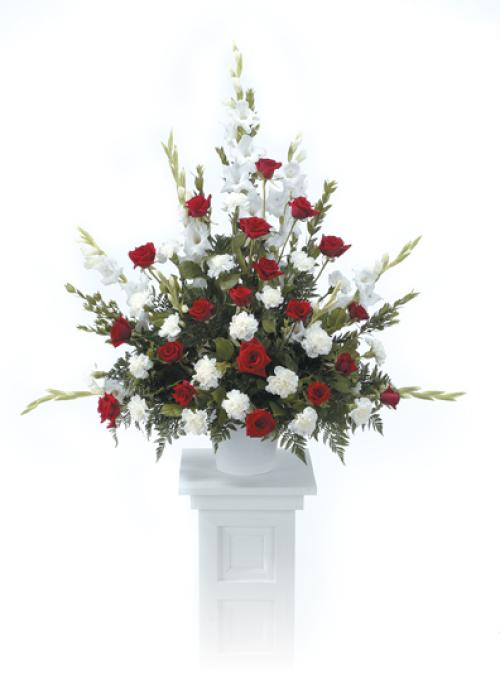 Classic Red and White Tribute Basket