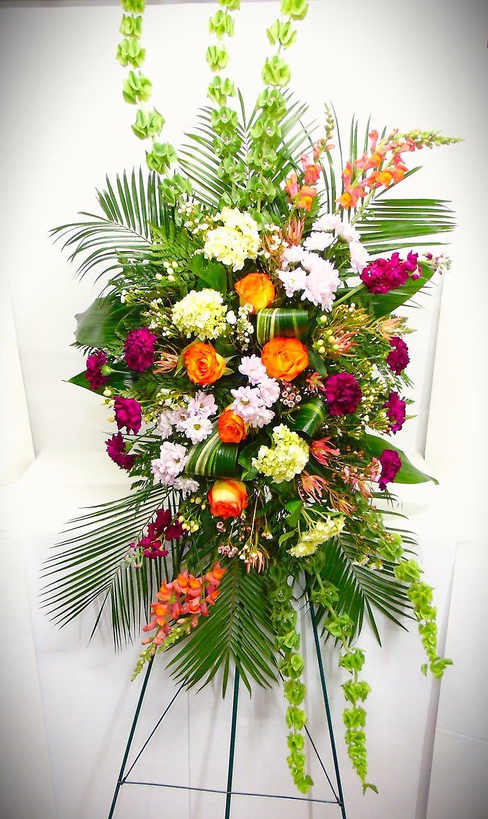 Colorful Condolences Standing Spray