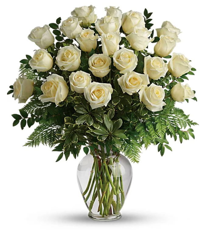 Two Dozen White Roses